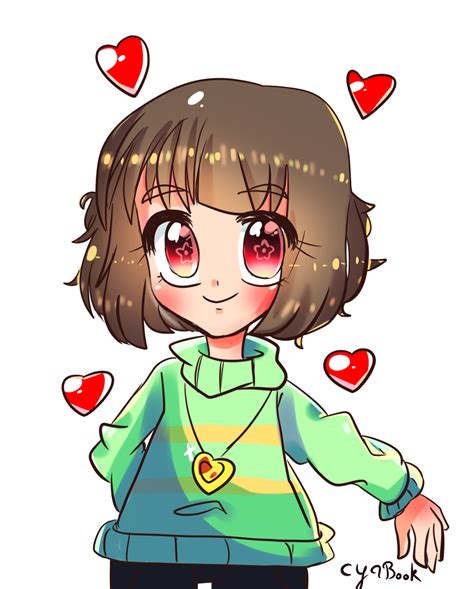 Chara Smile With Heart Of Human By Glassyv On Deviantart