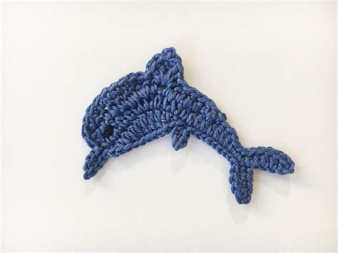 Crochet Large Dolphin Appliquessew On Appliques For Etsy Crochet