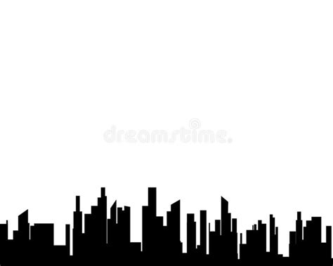 Modern City Skyline City Silhouette Stock Vector Illustration Of