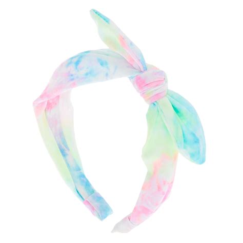 Pastel Tie Dye Knotted Bow Headband Tie Dye Knots Pastel Accessories