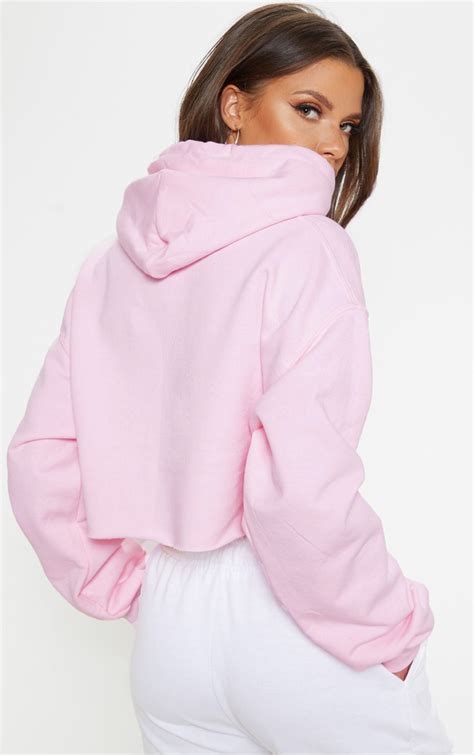 Prettylittlething Light Pink Embroidered Hoodie Prettylittlething Usa