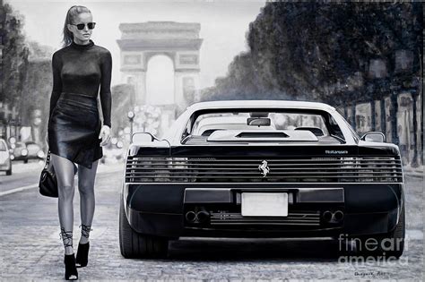 Miss Ferrari Testarossa Painting By Artem Oleynik Pixels