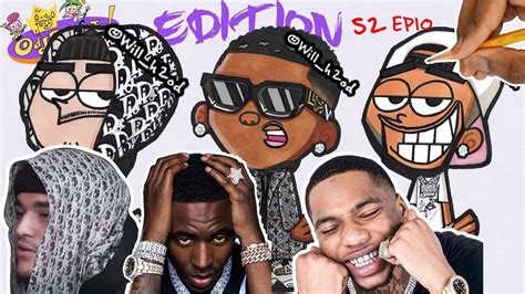 Draw Rappers As Cartoons Yeat Key Glock Young Dolph S2 Ep10