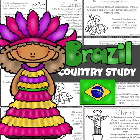 🦜 Free Brazil For Kids Printable Reader Book Color Read And Learn