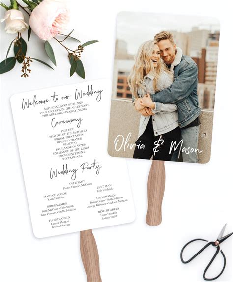 Printable Wedding Fan Programs Outdoor Wedding Diy Budget Wedding