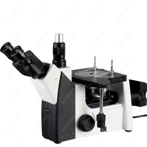 Microscópio Metálico Invertido Trinocular Suprimentos De Amscópio 50x