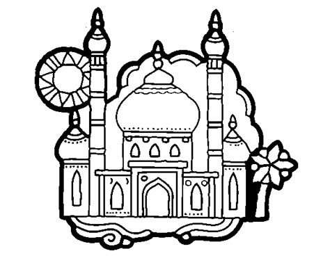 Monumento nacional a la bandera, rosario (rosario, santa fe). El Taj Mahal - Para pintar | Colorear imágenes
