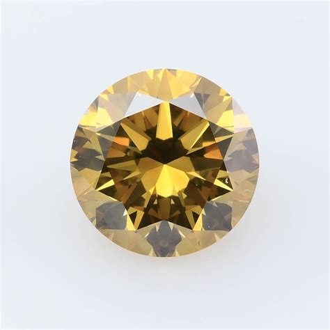 151 Carat Fancy Deep Brownish Yellow Diamond Round Shape Si1