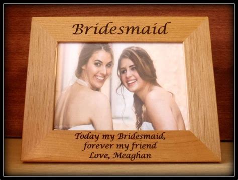 Bridesmaid Picture Frame Personalized Engraved Forever My Etsy