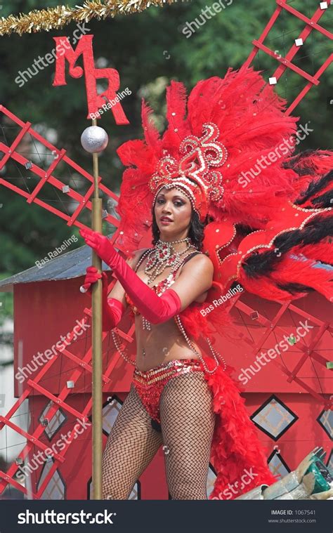 Beautiful Girl In A Carnaval Parade Rotterdam Netherlands 2005