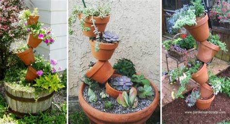 22 Topsy Turvy Planters Using Clay Pots With Images Topsy Turvy