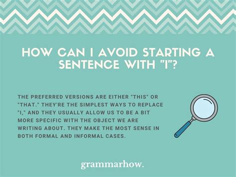 10 Ways To Avoid Starting A Sentence With I