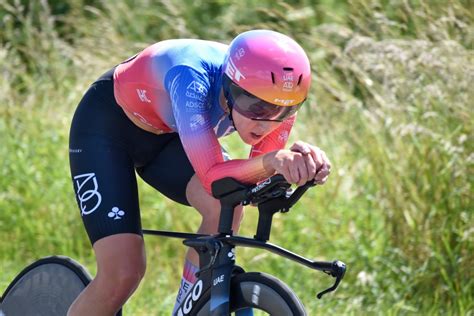 A Battle For The 2023 British National Time Trial Champions Jersey Sporting Her