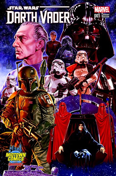 Darth Vader 1 Cover B Midtown Exclusive Mark Brooks Connecting Color