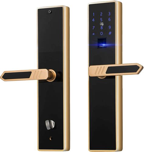 Hopopular 4 Ways Gold Electronic Smart Door Lock Biometric Keyless Lock
