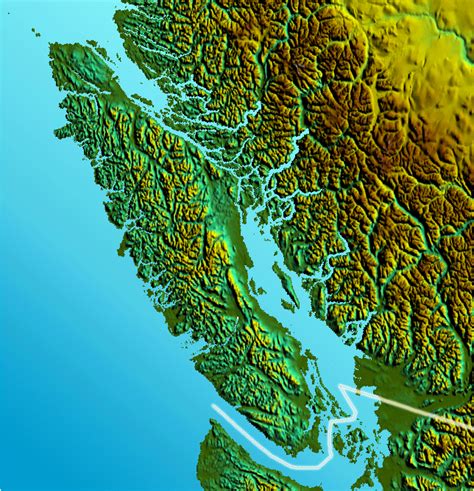 Vancouver Island Relief Mapsofnet