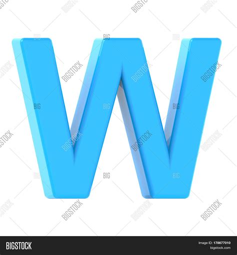 Light Blue Letter W Image And Photo Free Trial Bigstock