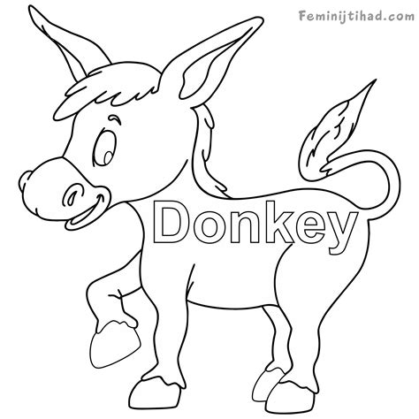 Donkey Coloring Page at GetDrawings | Free download