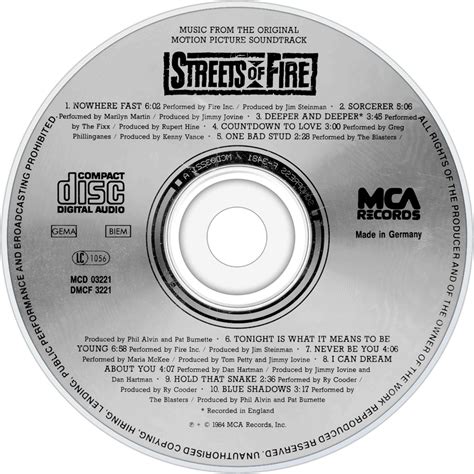 1984 Streets Of Fire Soundtrack Varios Artistas Rockronología
