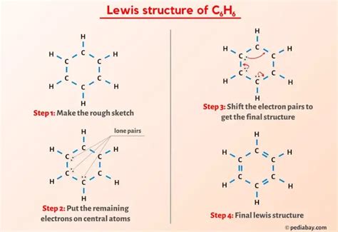 C6h6 Benzene Lewis Structure In 4 Steps With Images