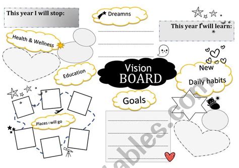 Vision Board Worksheet For Students