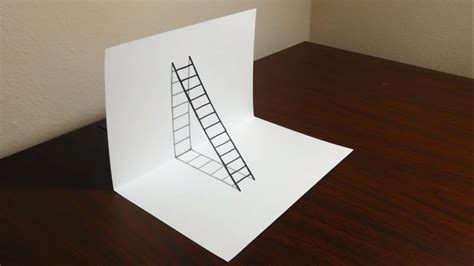 Easy 3d art pencil drawing is something that every new beginner and pencil drawing learner looks for. Ladder Drawing-3D Art Trick #3ddrawing