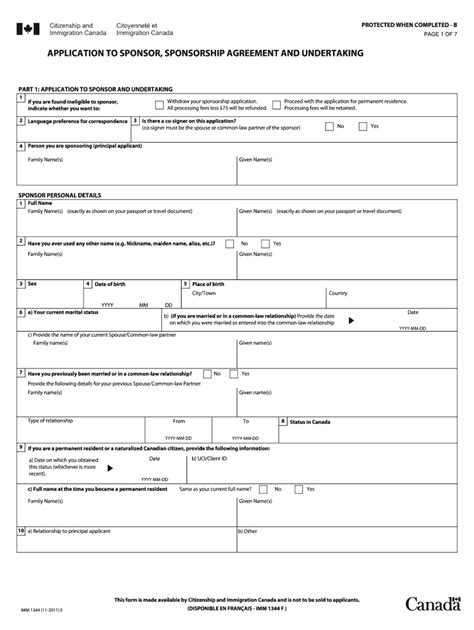 2011 Form Canada Imm 1344 Fill Online Printable Fillable Blank