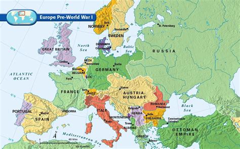 Europe Before World War I World War World War One Europe Map