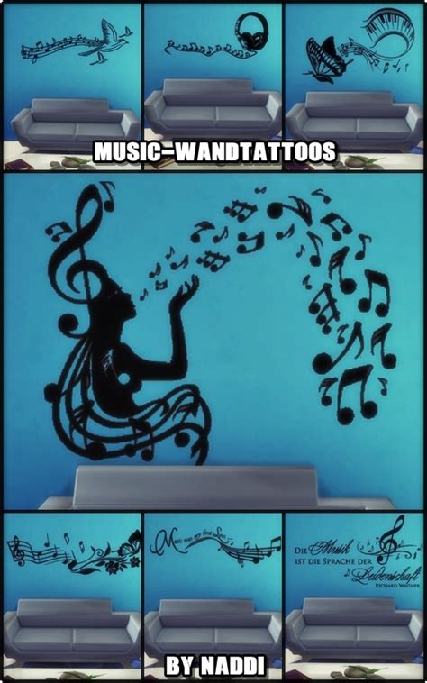 And sign wall decor sims 4 cc. MUSIC wall decals at Naddi » Sims 4 Updates