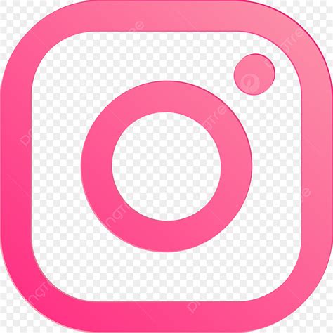Icono De Línea De Instagram Con Color Rosa Degradado Y Estilo Papercut