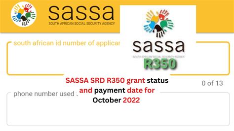 Sassa Srd R350 Grant Status And Payment Date For October 2022 Sassa News
