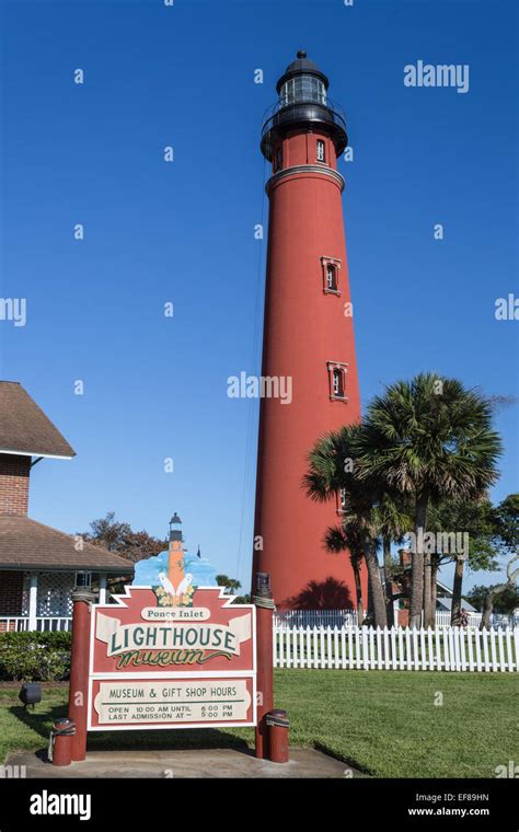 Ponce De Leon Inlet Lighthouse Located On Ponce Inlet Near Daytona