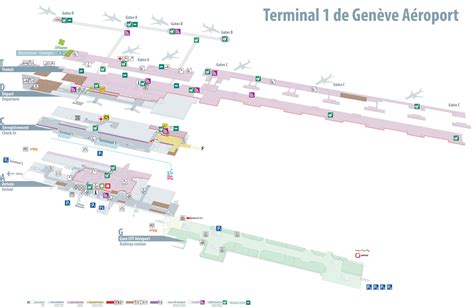 Map Of Terminal 1 Genève Aéroport