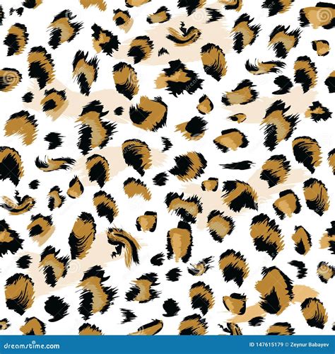 Leopard Skin Seamless Flat And Solid Color Style Stylized Spotted