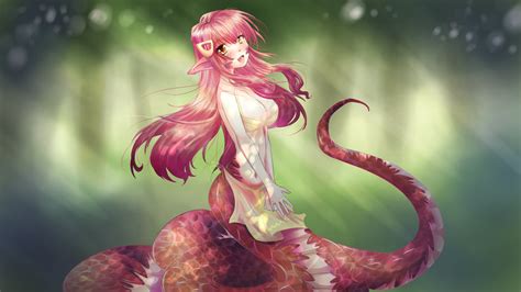 Papel De Parede Meninas Anime Monster Musume No Iru Nichijou Miia Monmusu Peitos Grandes