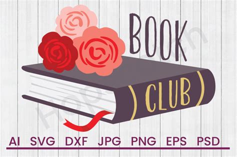 Book Club Svg File Dxf File By Hopscotch Designs Thehungryjpeg