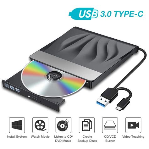 External Dvd Drive Usb 30 Portable Cddvd Rw Drive Dvd Player For
