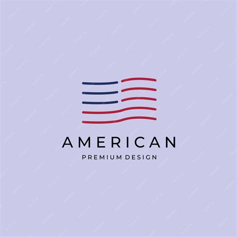 Premium Vector American Flag Logo Minimalist Symbol Vector