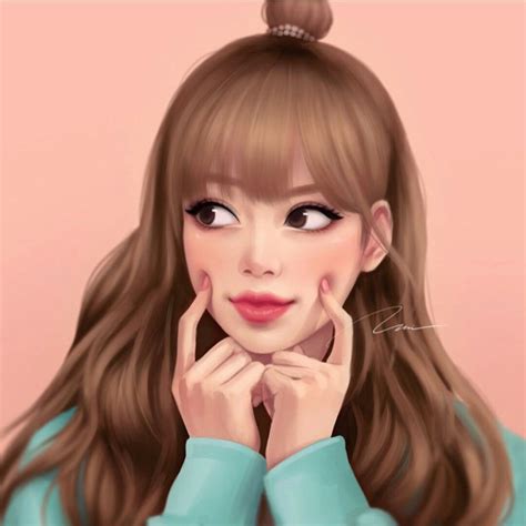 Blackpink Fanart Lisa Blackpink Wallpaper Cute Cartoon Wallpapers