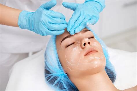 Young Beautiful Woman Receiving Facial Massage Spa Stock Image Image Of Luxury Client 259457093