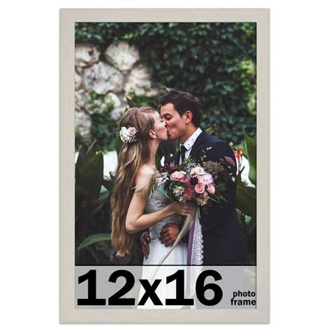 12x16 Frame White Wash Picture Frame Complete Modern Photo Frame