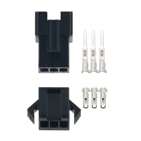 Black JST SM Male And Female Connector Kit 3 Pin Railwayscenics
