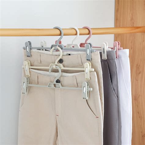 Telescopic Multifunctional Stackable Pants Rack Pants Hanger Household