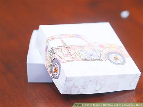 You can now glue your box pieces together to form the final card box shape. How to Make a Gift Box out of a Greeting Card (with Pictures)
