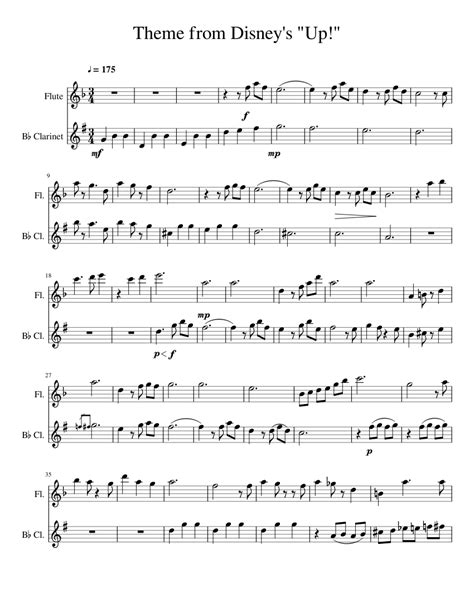 Print And Download In Pdf Or Midi Theme From Disneys Up