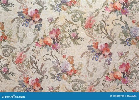 Vintage Floral Wallpaper Stock Photo Image Of Background 102883736