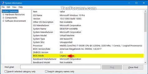 Check If Windows Is Using Uefi Or Legacy Bios Tutorials