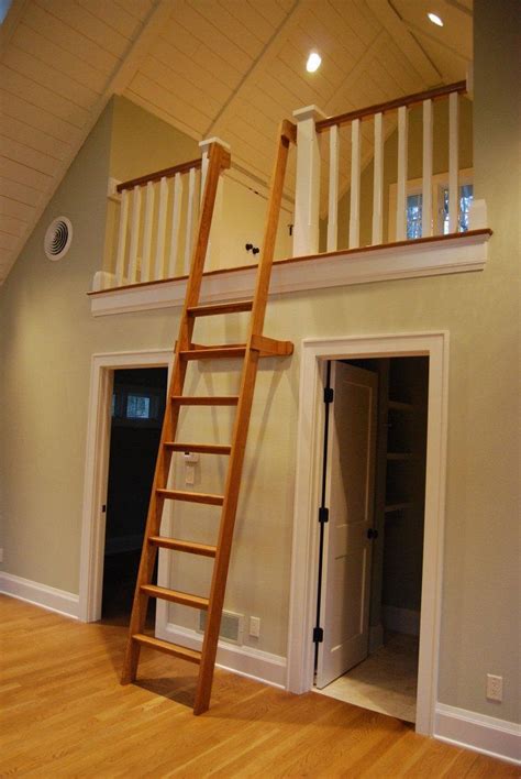I Like The Trim Molding Below The Rail Loft Railing Attic Stairs Diy Stairs House Stairs