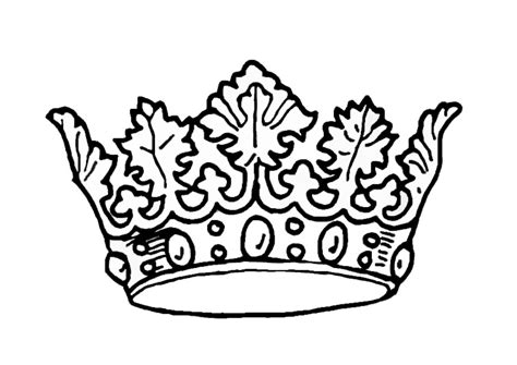 Crown coloring pages to download and print for free