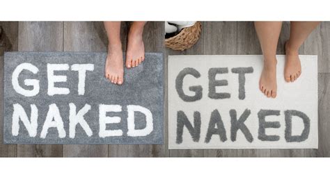 Get Naked Bath Mat Cute Bath Mat Pink Rug Funny Bathroom Etsy